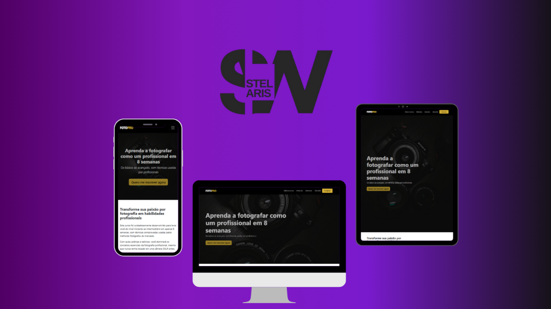 Landing Page Fotógrafo